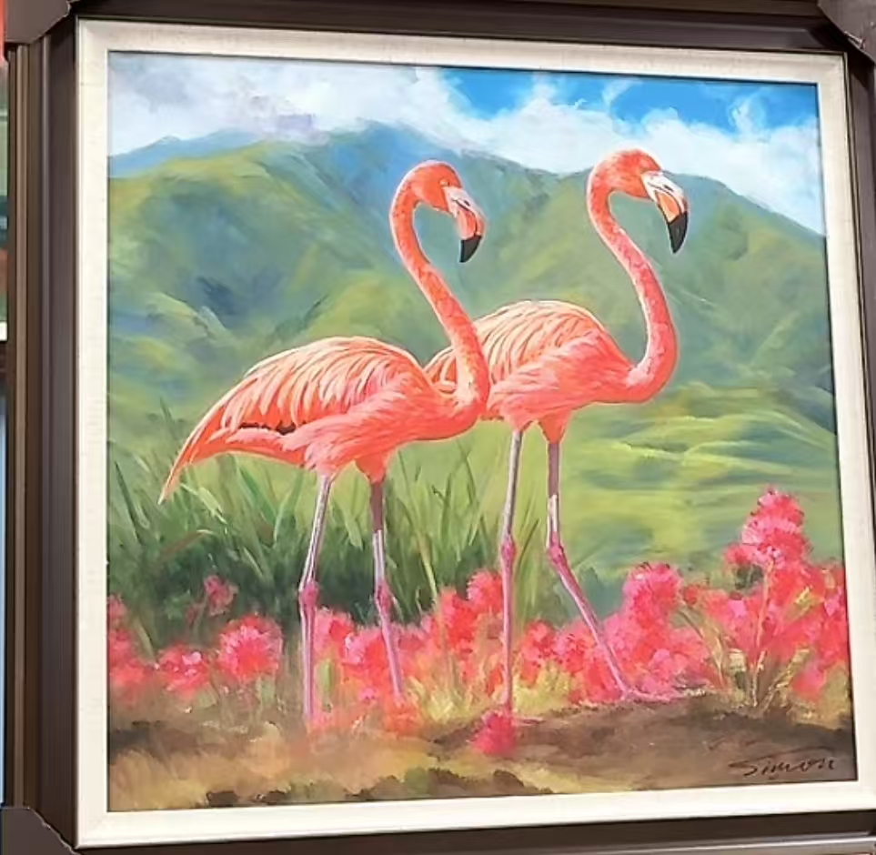 陶宗健《火烈鸟》油画-嘉诚艺术