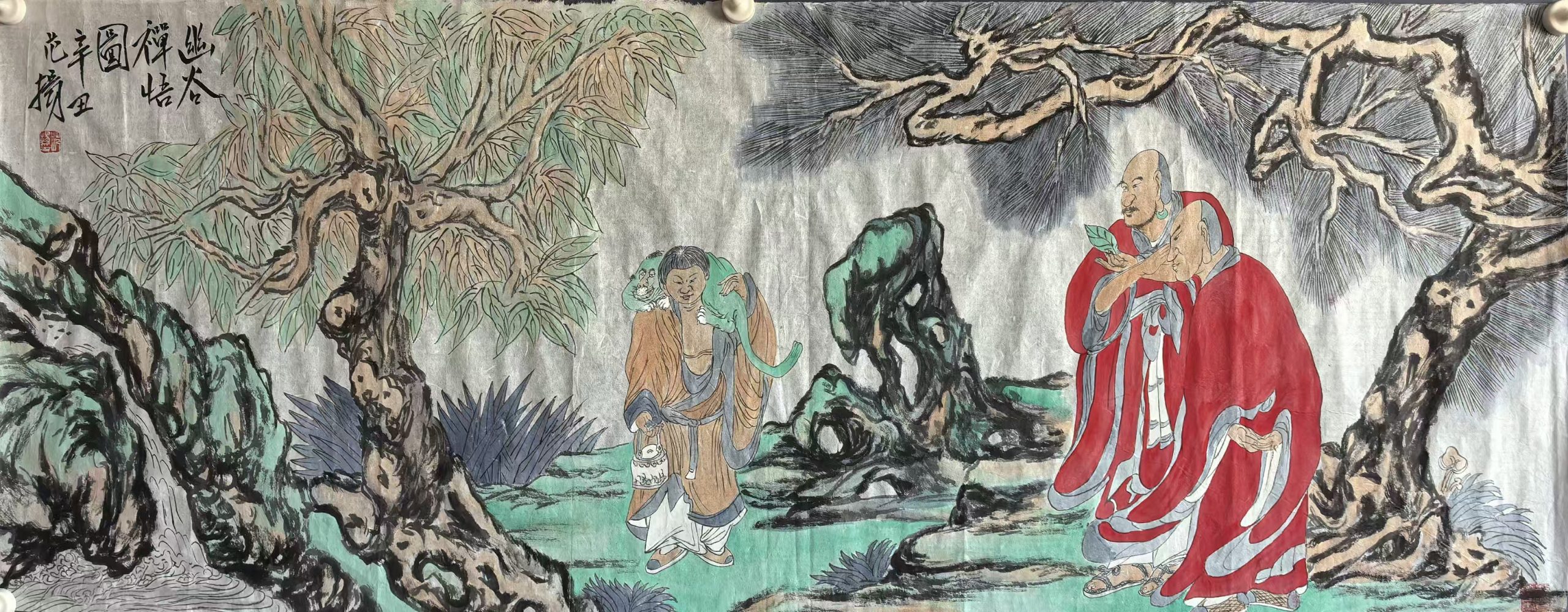 范扬《幽谷禅悟图》-嘉诚艺术