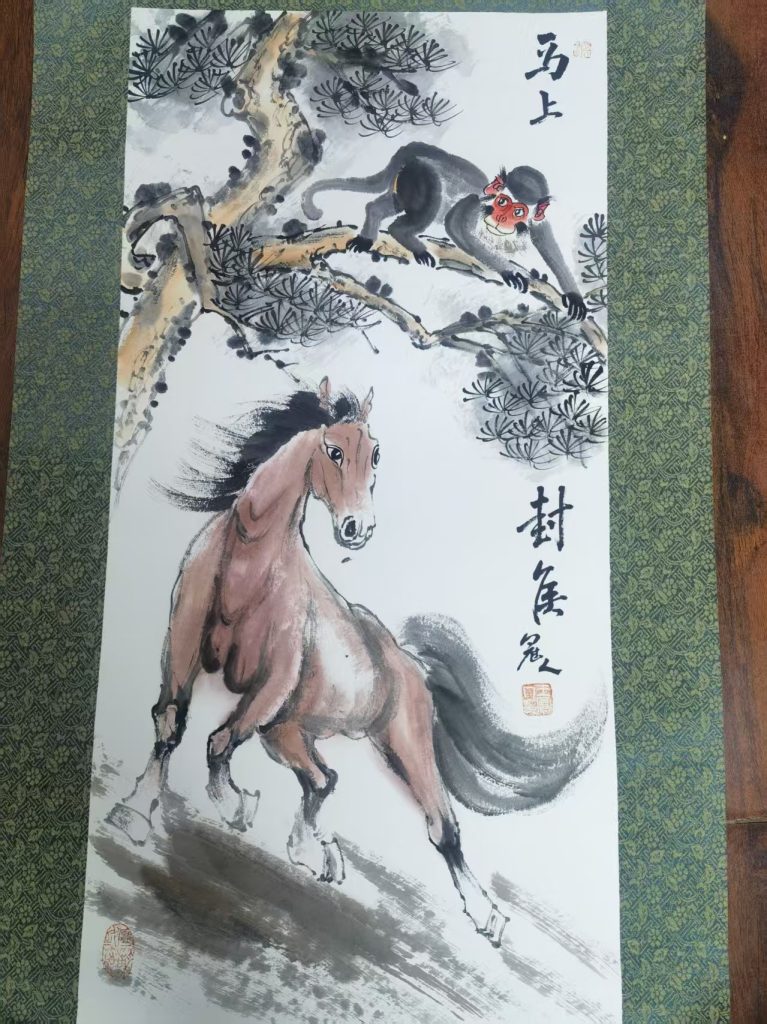 图片[1]-王冠人《马上封侯》-嘉诚艺术
