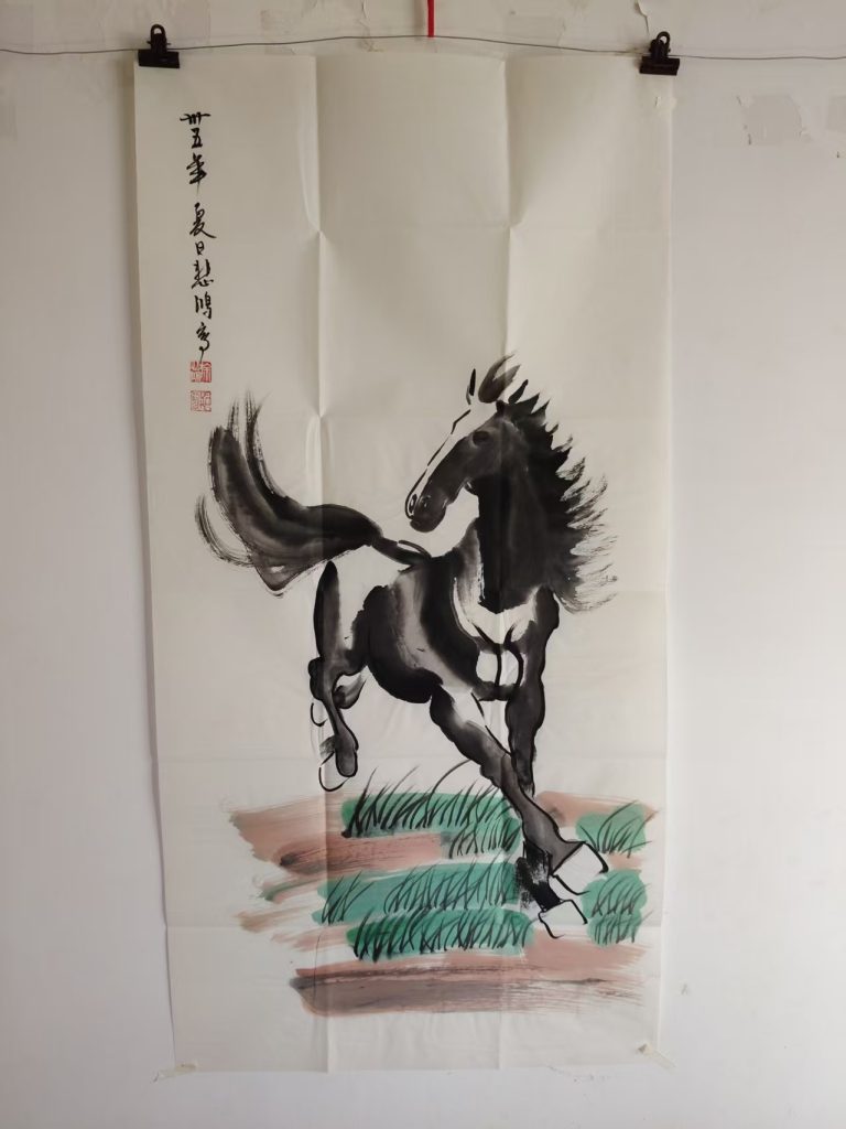 图片[1]-徐悲鸿《骏马图》-嘉诚艺术