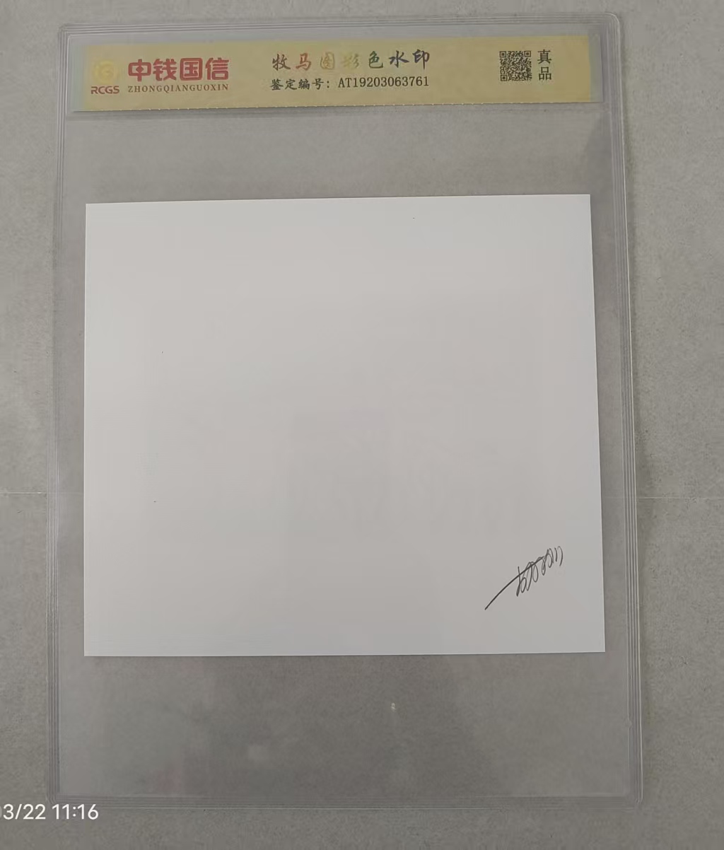 第一套人民币牧马图彩色水印，第二套人民币大黑拾彩色水印-嘉诚艺术