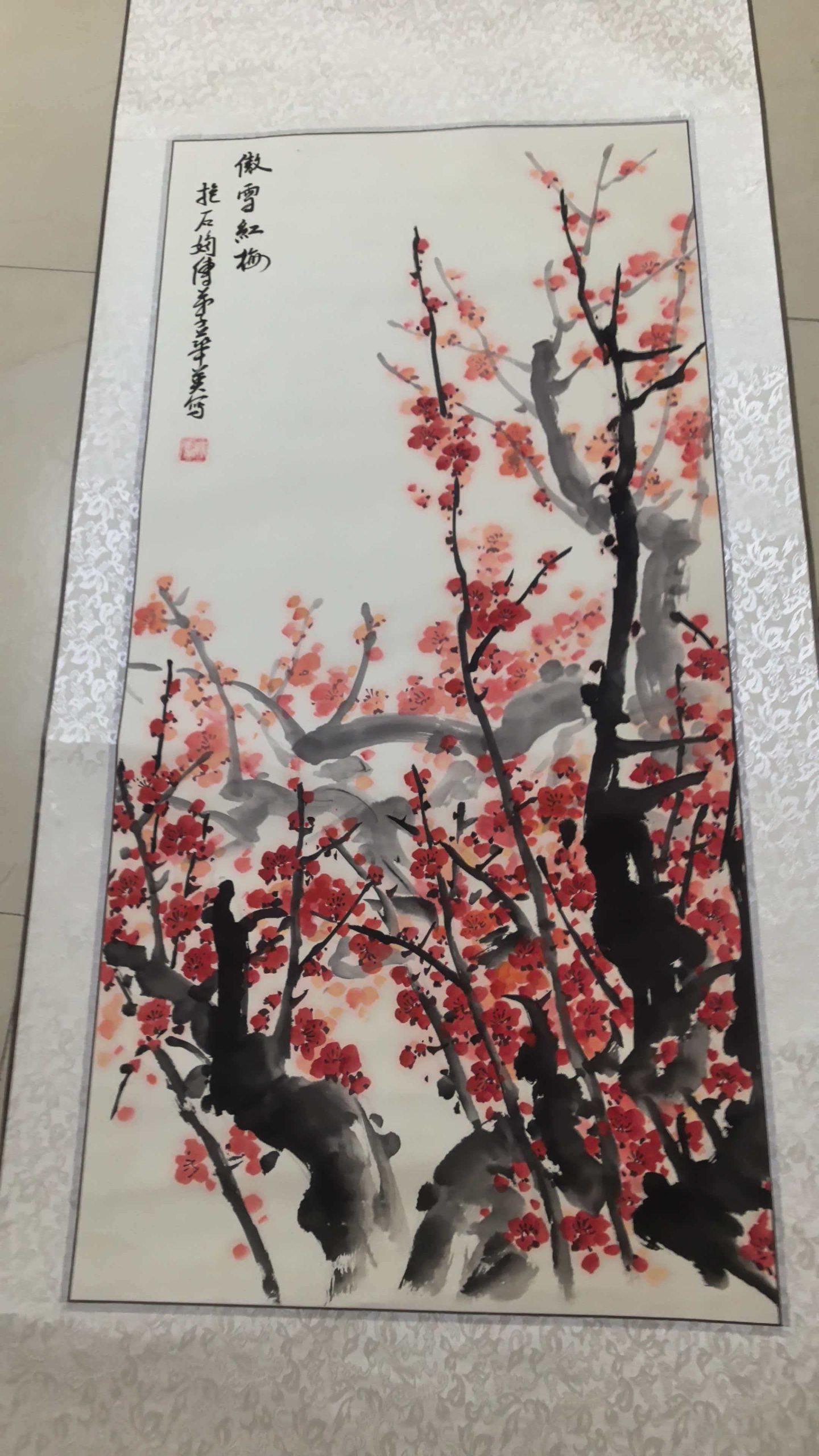 孙华英《傲雪红梅》-嘉诚艺术