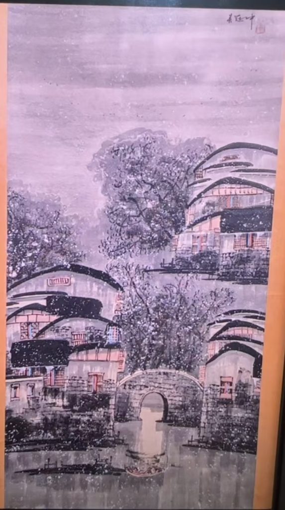 图片[1]-吴冠中《冰雪乡村》-嘉诚艺术