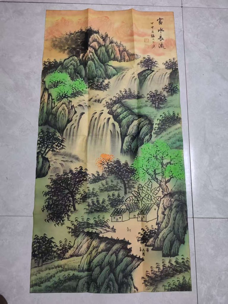 图片[1]-张大千《富水长流》-嘉诚艺术