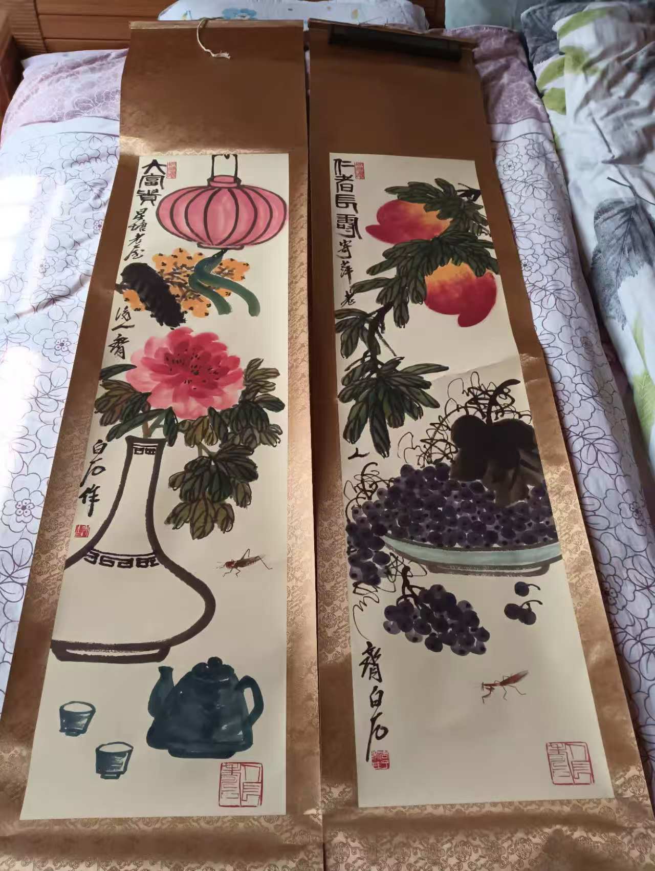 齐白石《多子多寿》四条屏-嘉诚艺术
