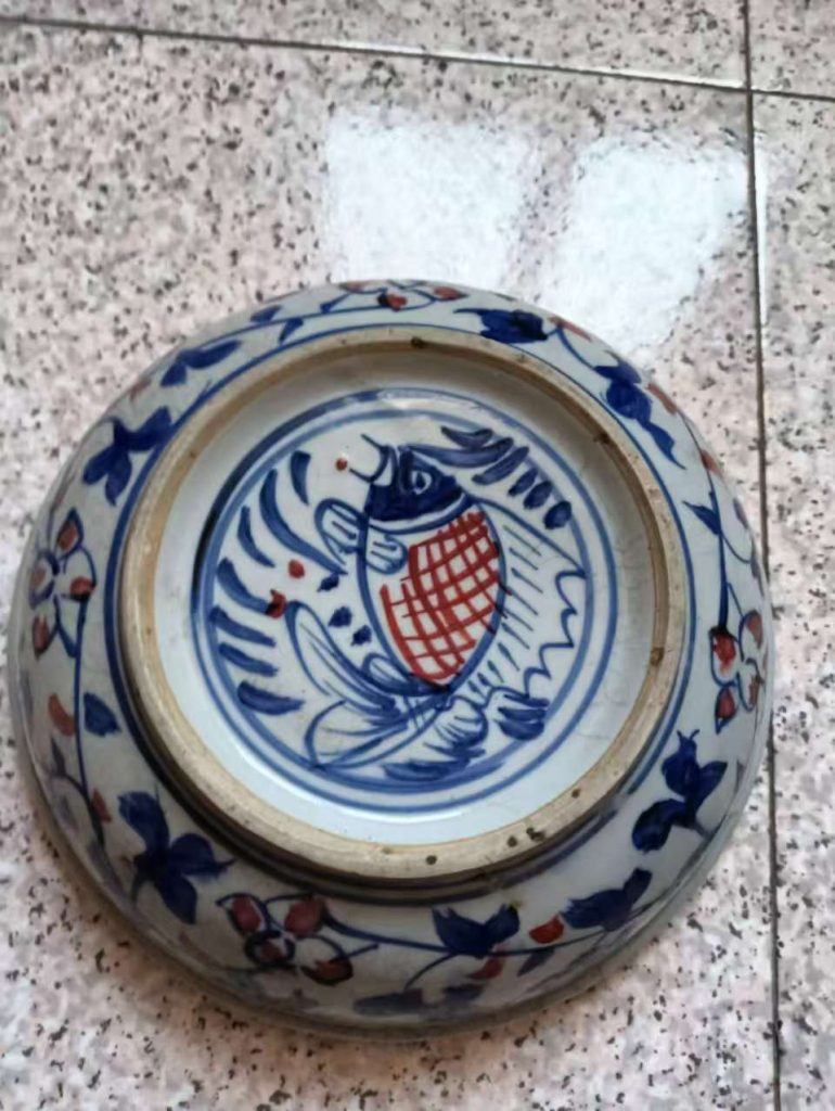 图片[2]-青花釉里红凤凰葵口盘-嘉诚艺术