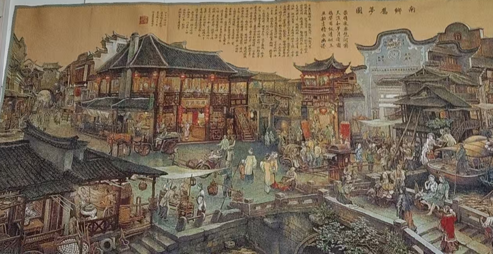 刺绣《南乡旧梦》-嘉诚艺术