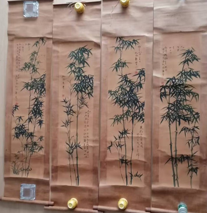 郑板桥《墨竹图》四条屏-嘉诚艺术