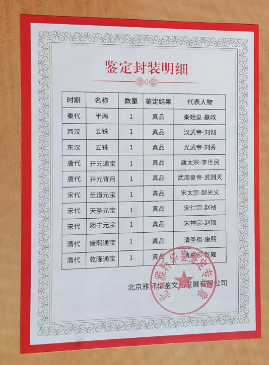 古钱币《十大帝王金泉》