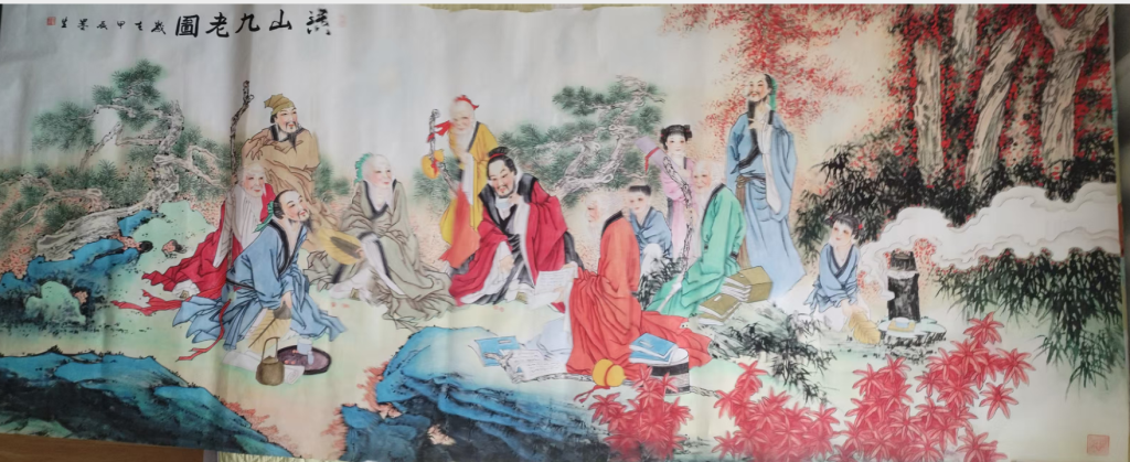 图片[1]-王墨生《香山九老图》-嘉诚艺术