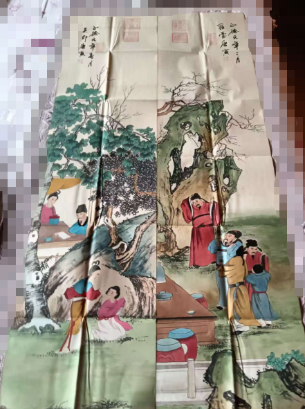 唐寅《人物图》四条屏-嘉诚艺术