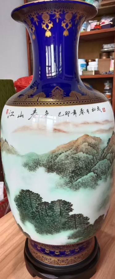 张松茂、徐亚凤《江山春色》大师尊-嘉诚艺术