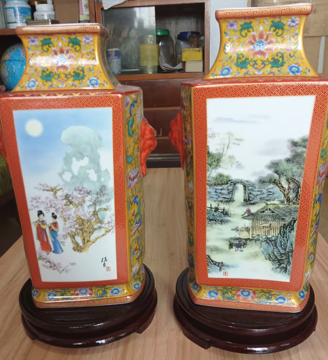 王锡良《福满盛世》对方瓶-嘉诚艺术