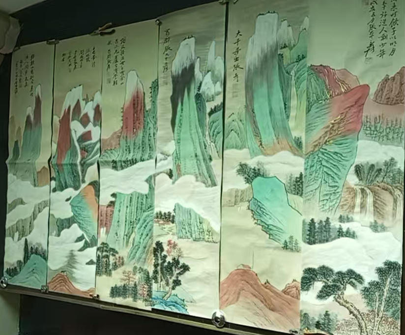 张大千《山水图》十二条屏-嘉诚艺术