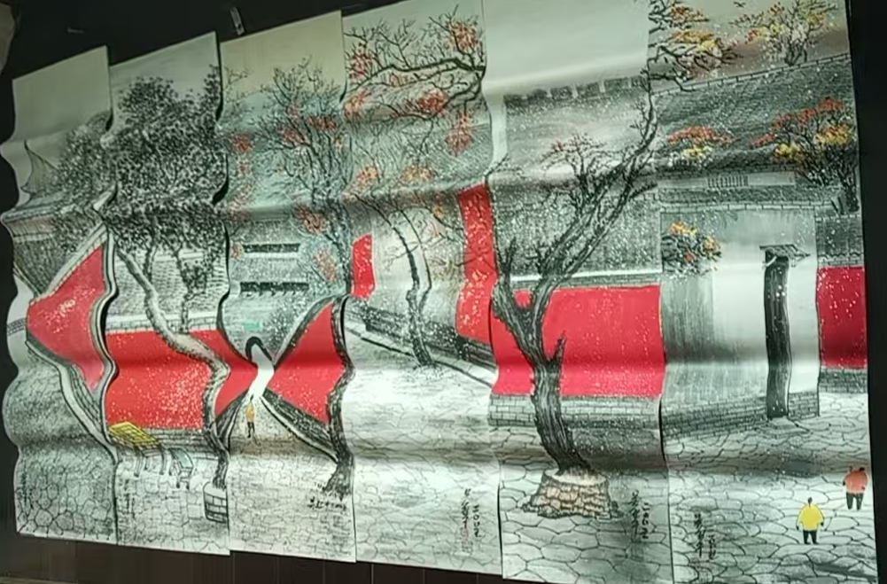 吴冠中《老城墙》十二条屏