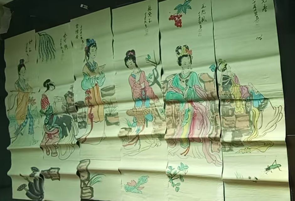 张大千《十二钗》十二条屏-嘉诚艺术