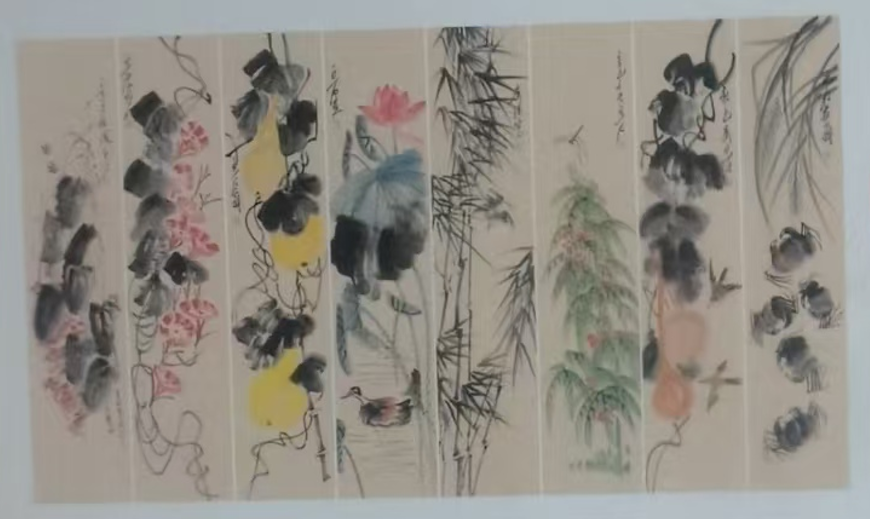 齐白石《花鸟图》八条屏-嘉诚艺术