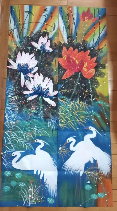 黄永玉《花鸟图》四条屏-嘉诚艺术