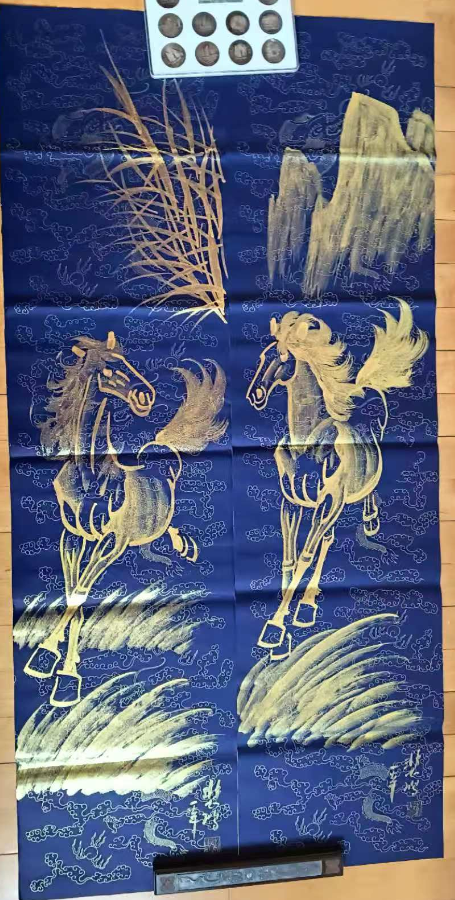 徐悲鸿《骏马图》八条屏-嘉诚艺术