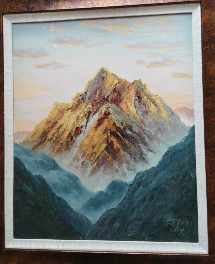 覃日群《日照金山》-嘉诚艺术
