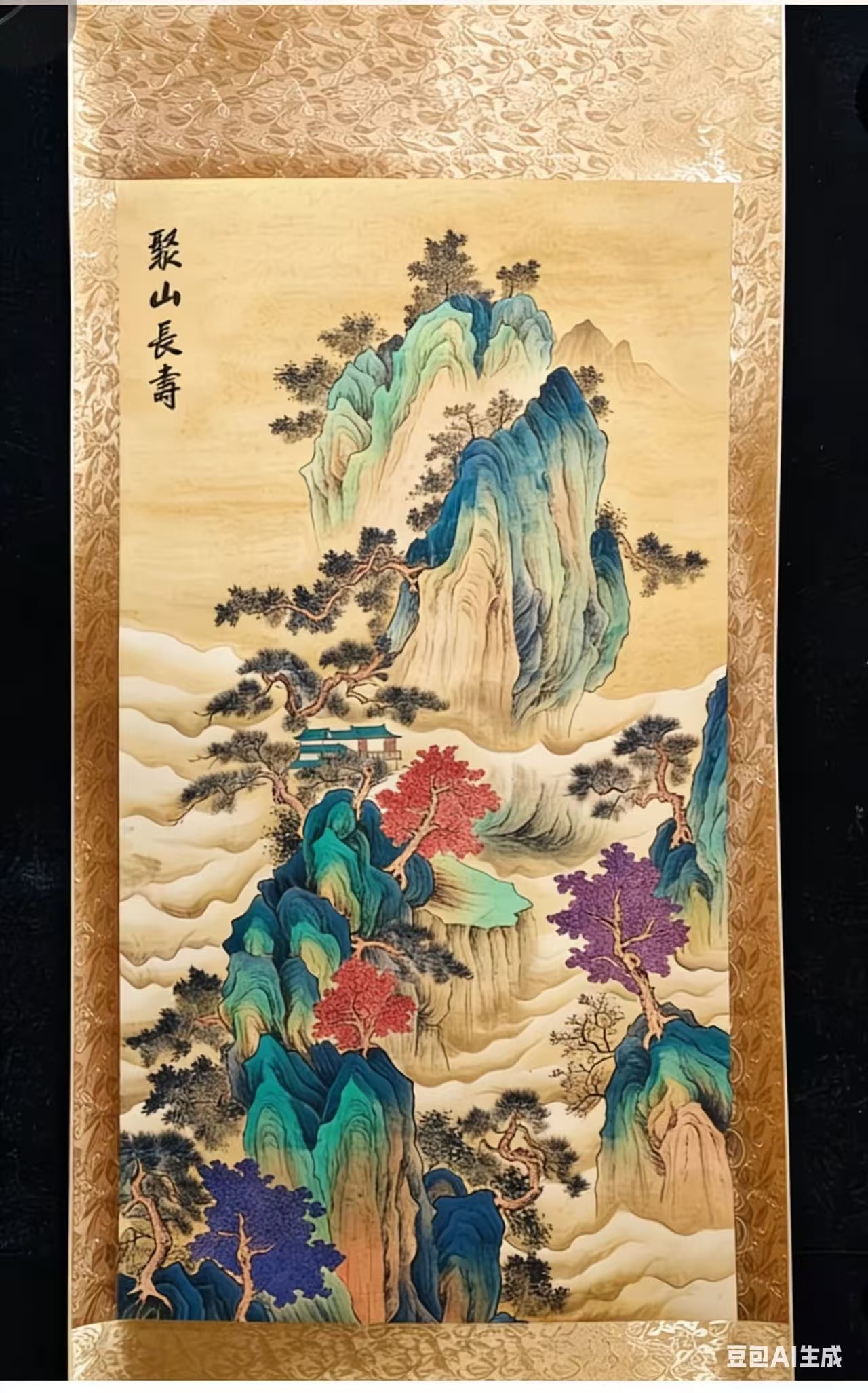 张大千《聚山长寿》-嘉诚艺术