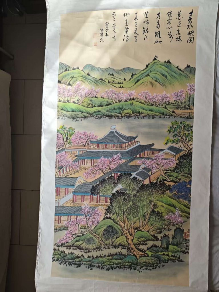 图片[1]-徐明庆《春水映阁》-嘉诚艺术