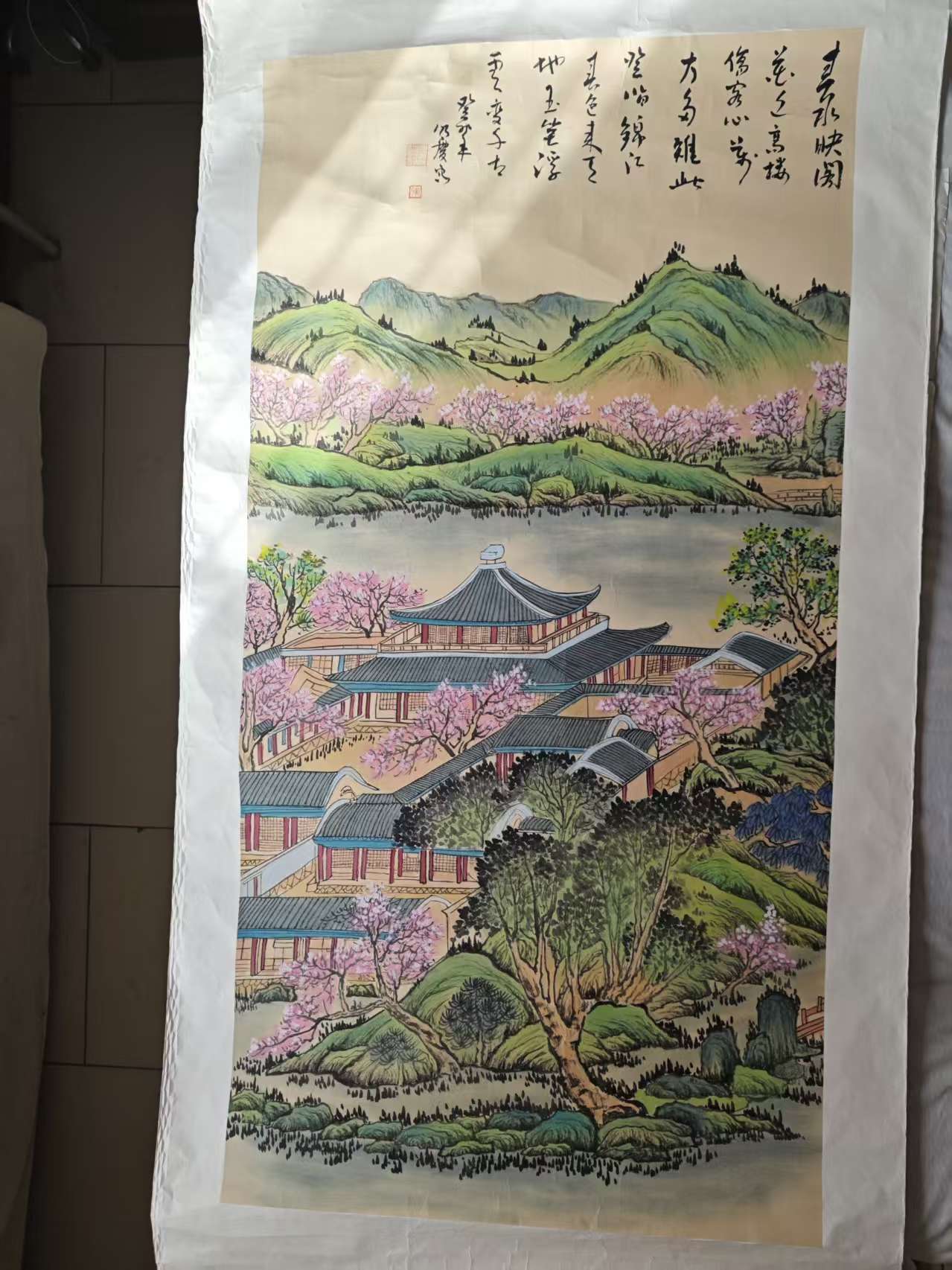 徐明庆《春水映阁》-嘉诚艺术