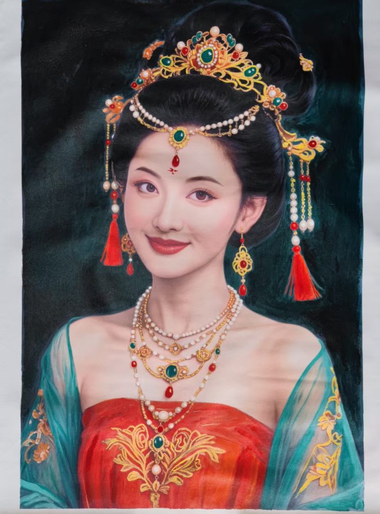 图片[1]-日新《美女图》-嘉诚艺术