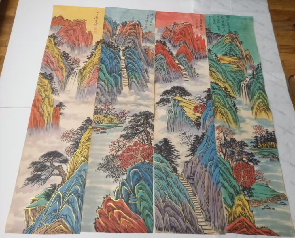 图片[2]-张大千《山水图》八条屏-嘉诚艺术