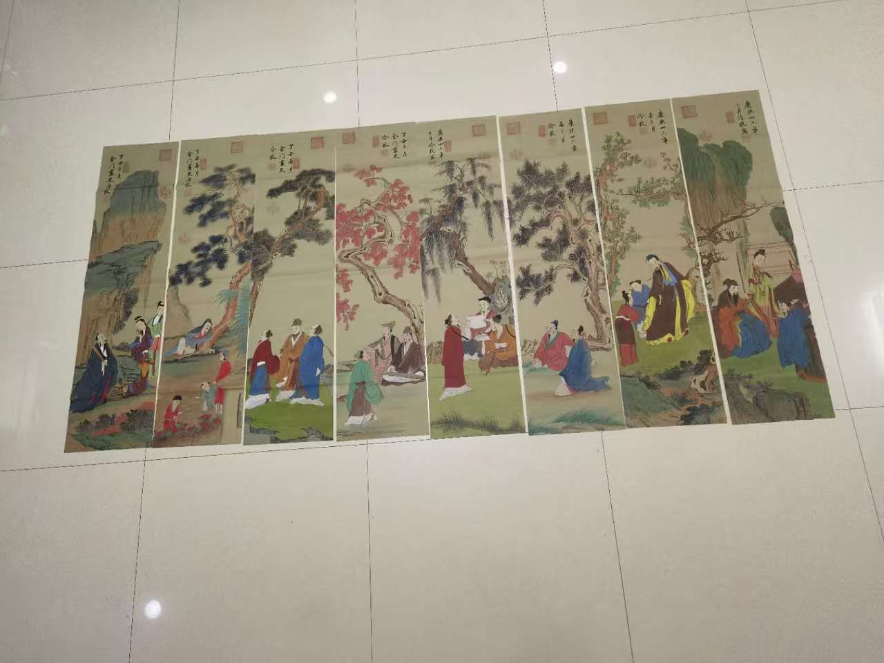 冷枚《人物图》八条屏-嘉诚艺术