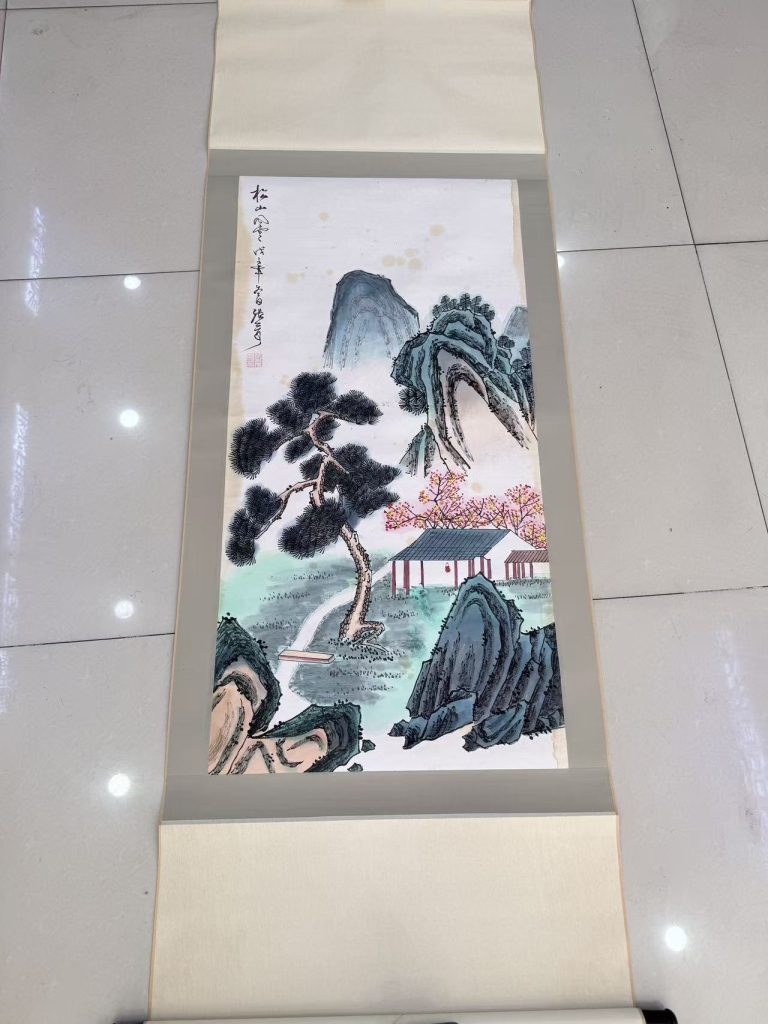 图片[1]-张大千《松山图》-嘉诚艺术