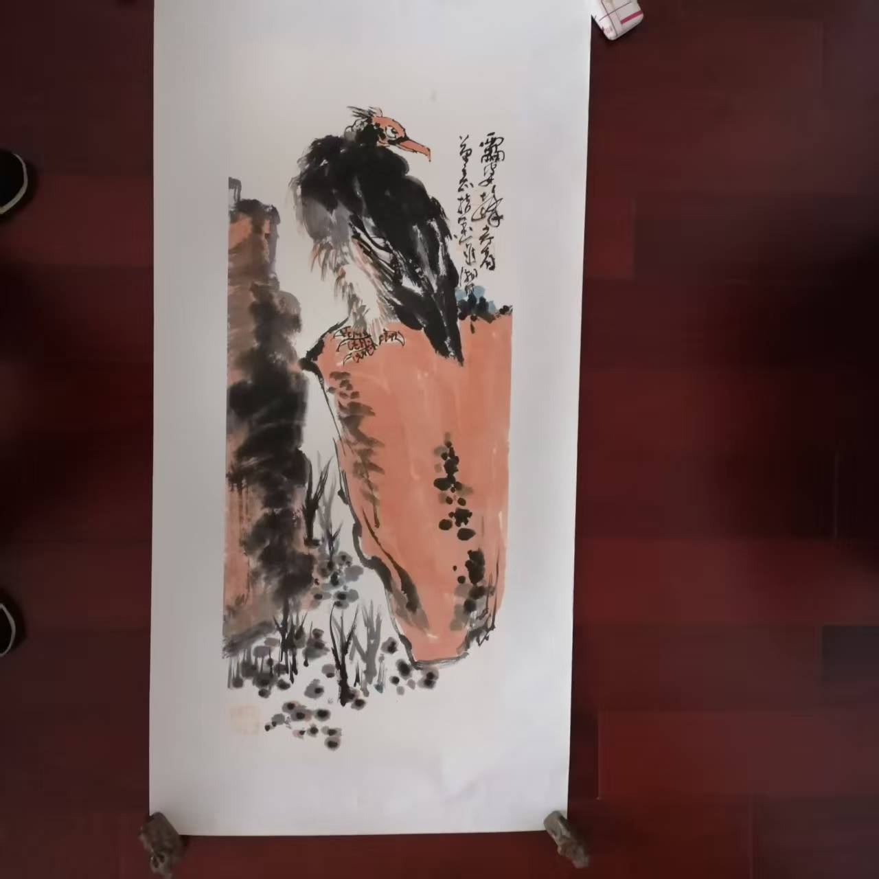 李进潮《石鹰图》-嘉诚艺术
