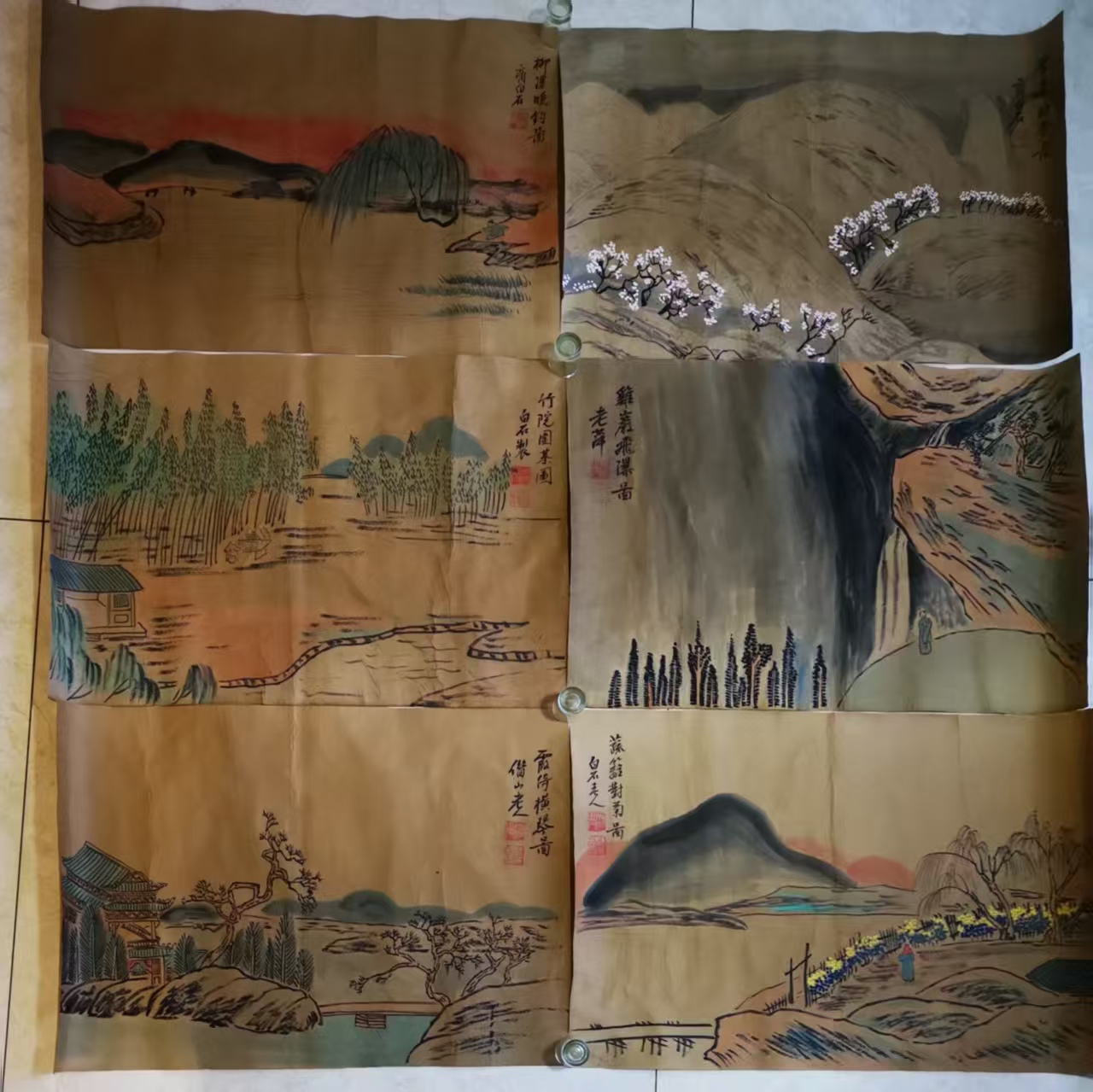 齐白石《山水图》小幅集锦*24