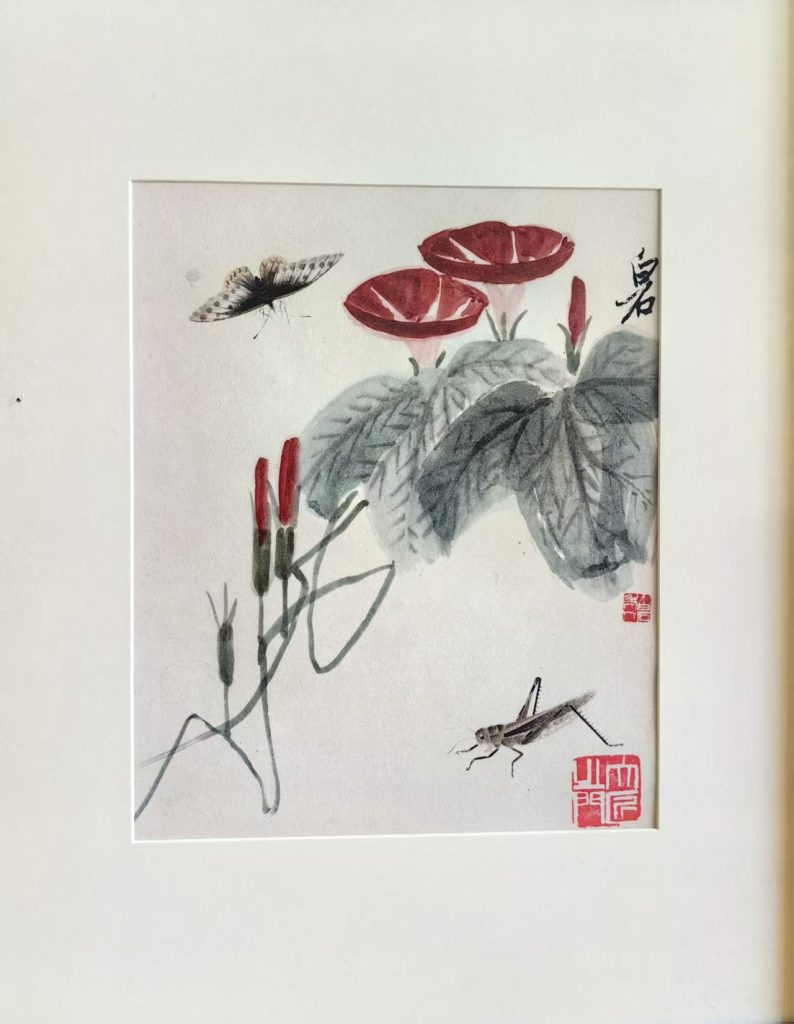图片[1]-齐白石《牵牛花》-嘉诚艺术