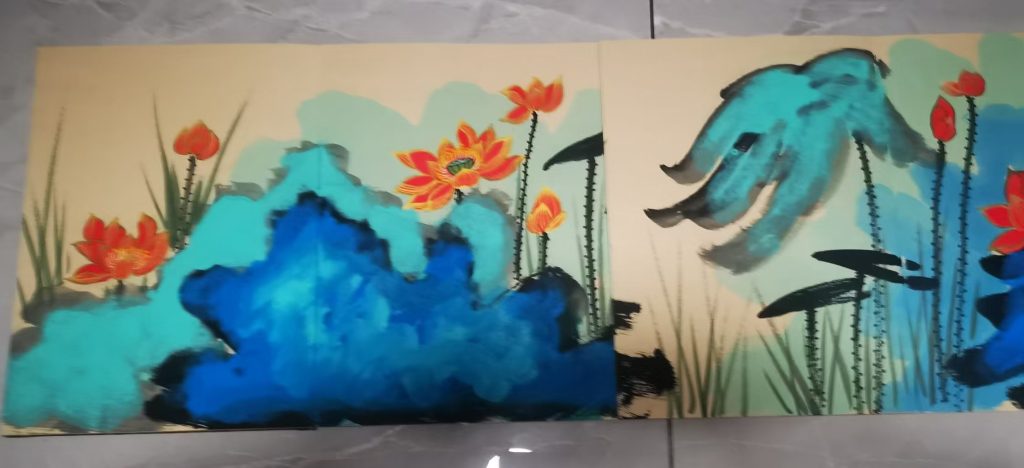 图片[3]-张大千《荷花图》集锦-嘉诚艺术