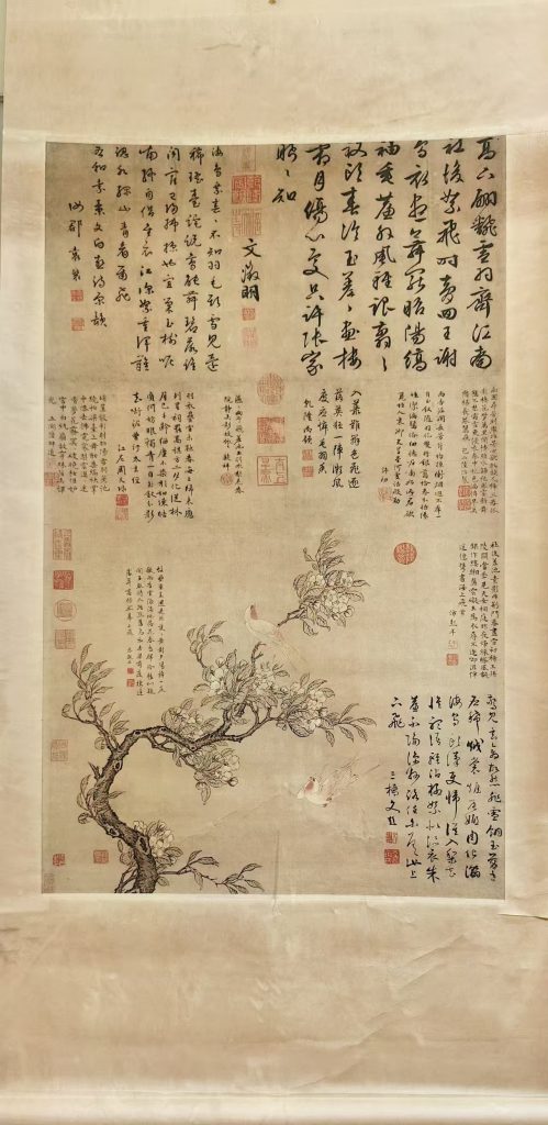 图片[1]-陆治《梨花双燕图》-嘉诚艺术