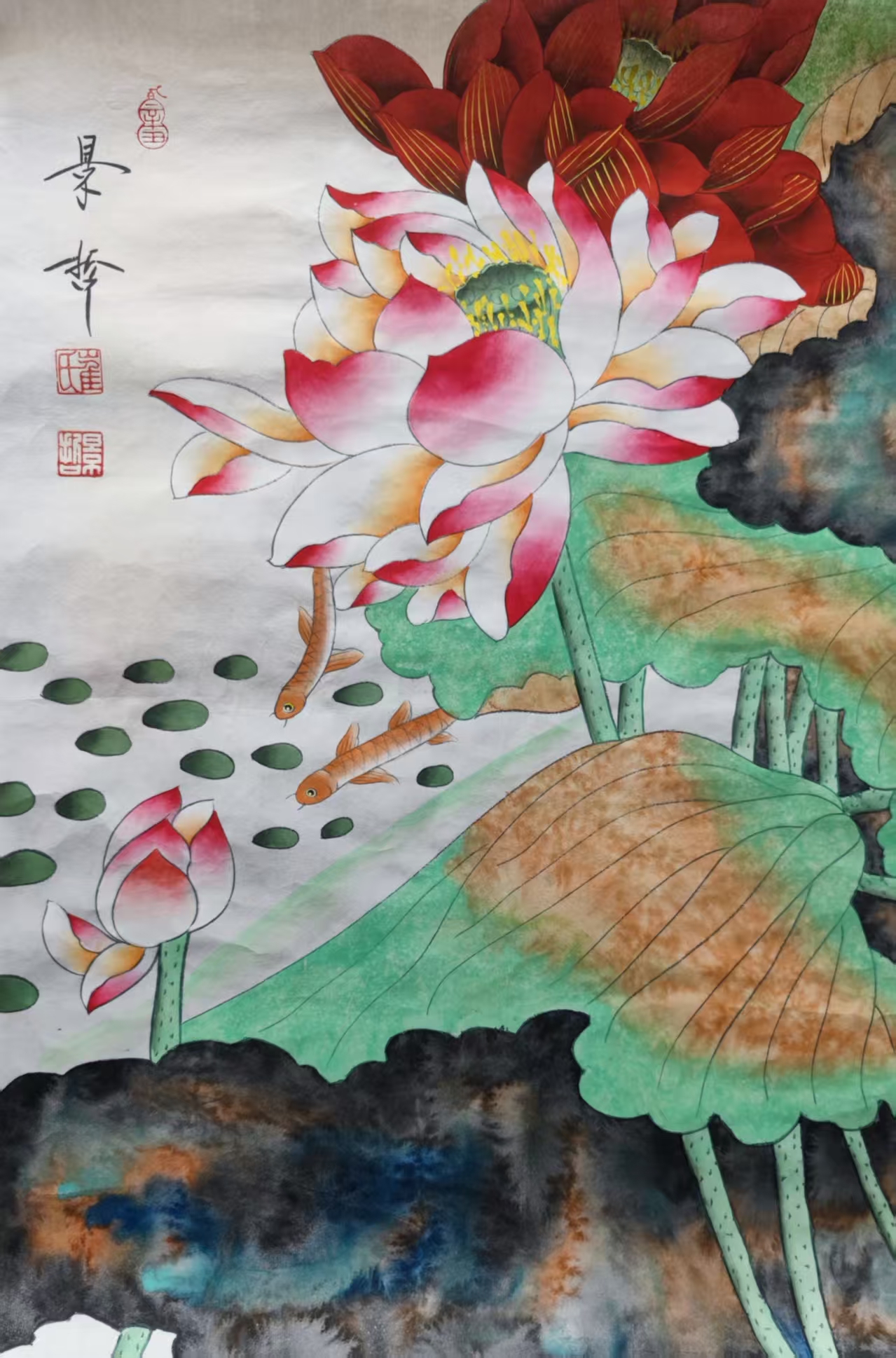 崔景哲《荷花》-嘉诚艺术