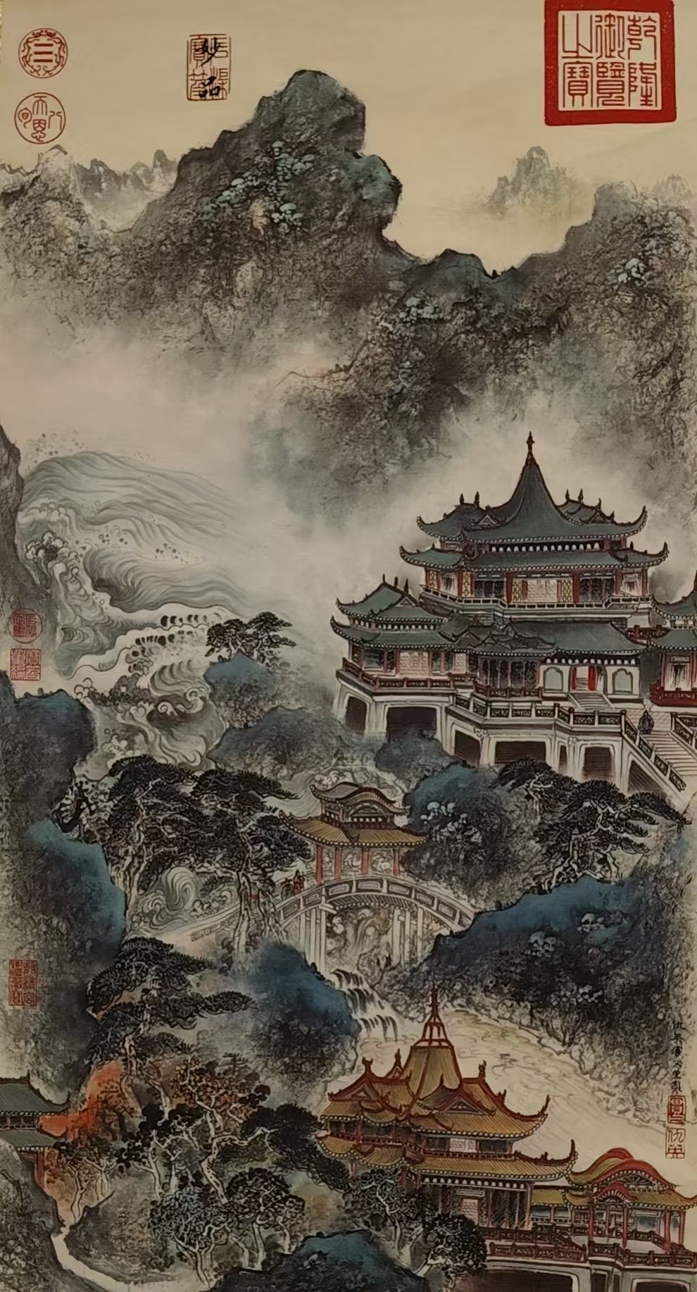 仇英《叢峰玉宇》-嘉诚艺术