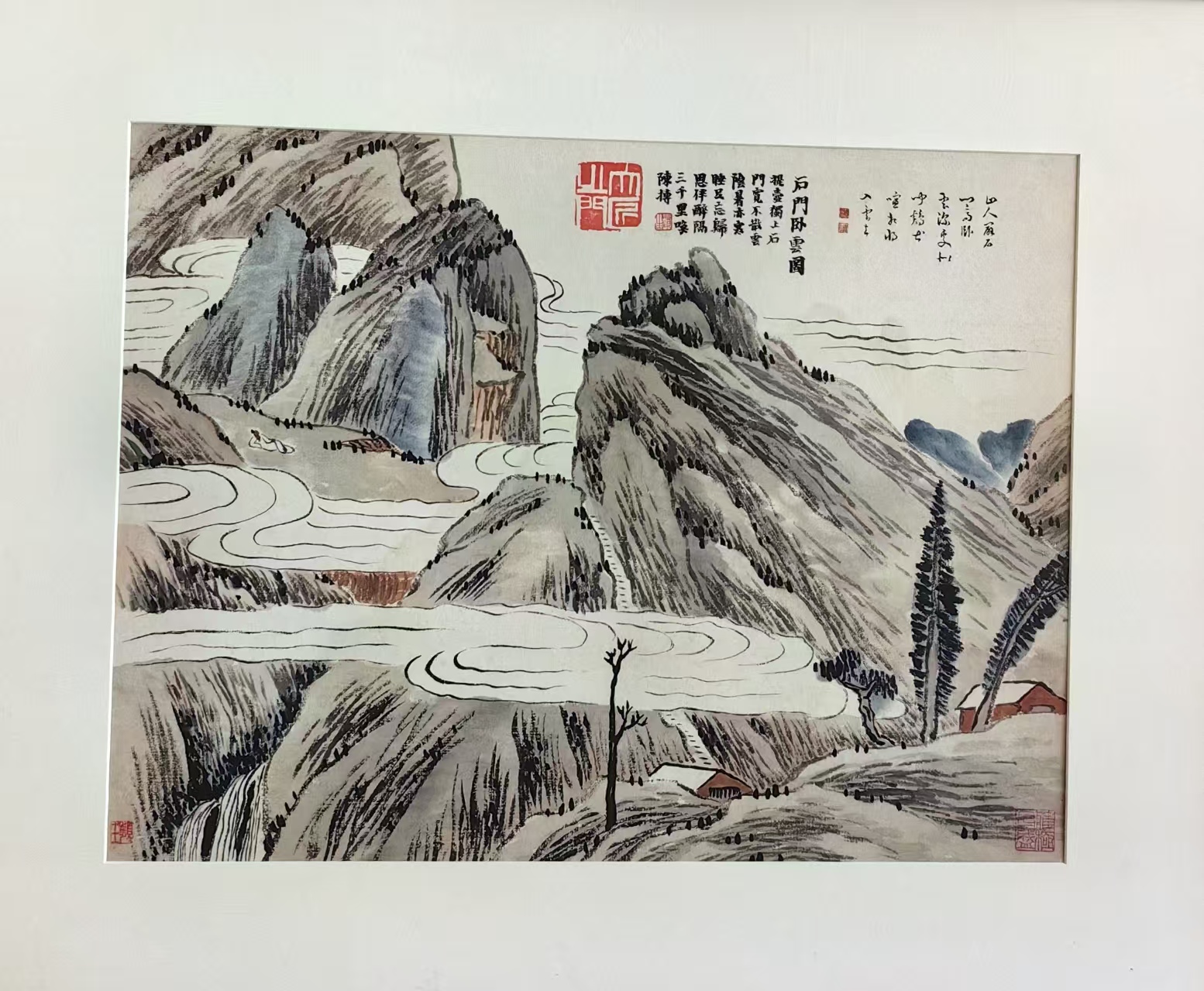 齐白石《石门卧云图》-嘉诚艺术