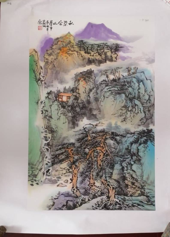 苏珊《秋染家山》-嘉诚艺术