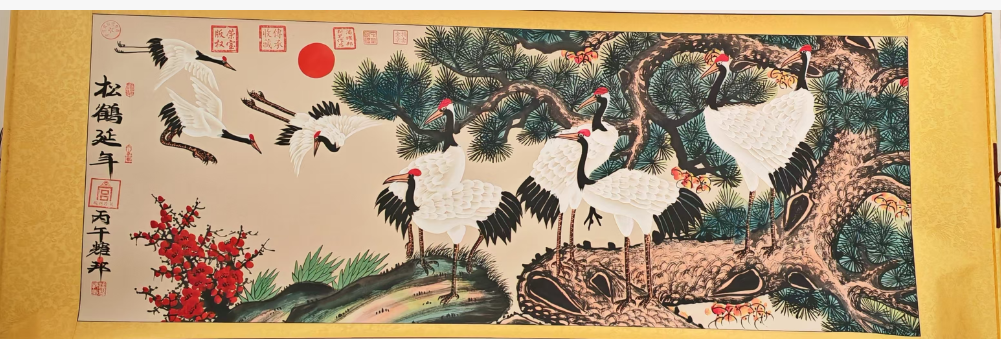 潘耀邦《松鹤延年》-嘉诚艺术