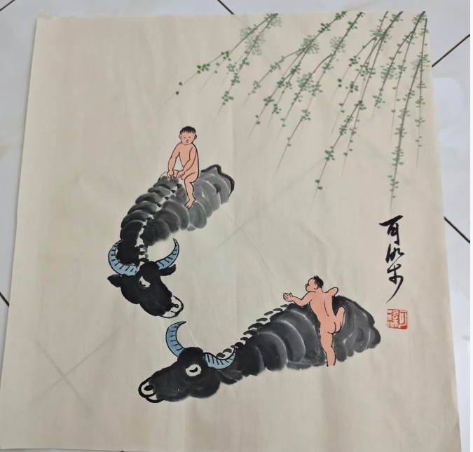 李可染《牧牛图》-嘉诚艺术