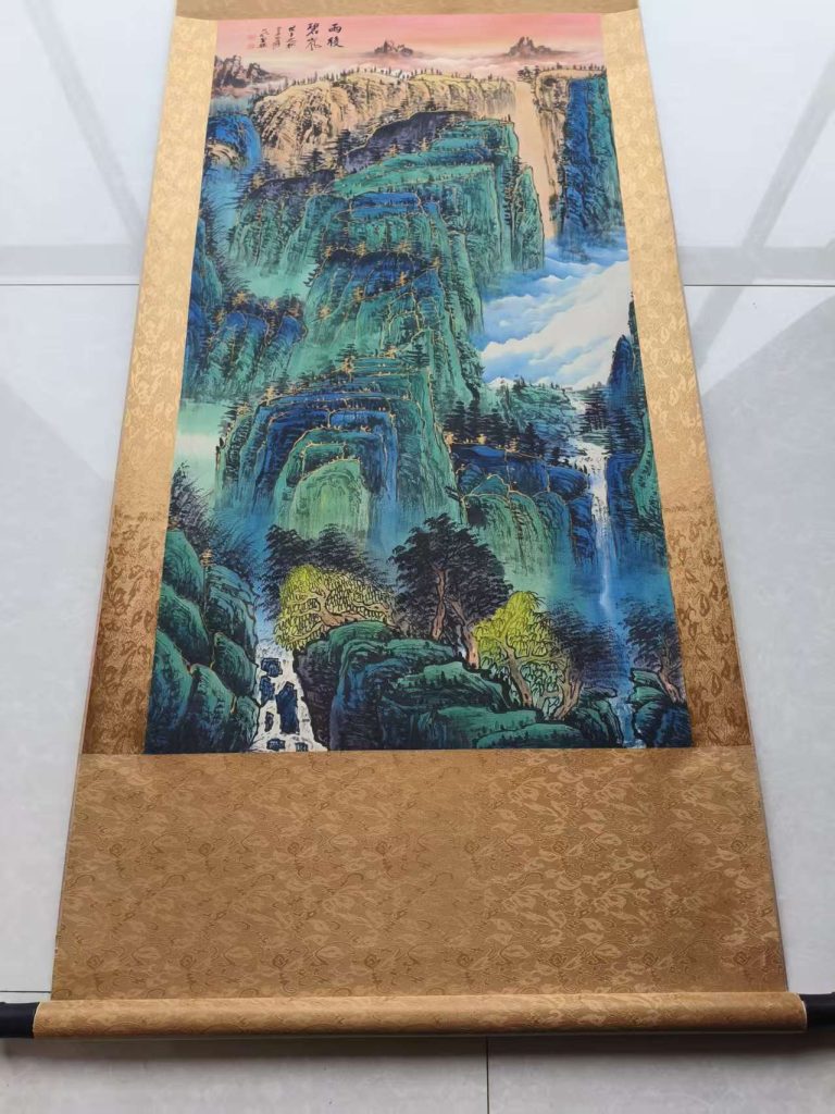 图片[1]-张大千《雨后碧岚》-嘉诚艺术