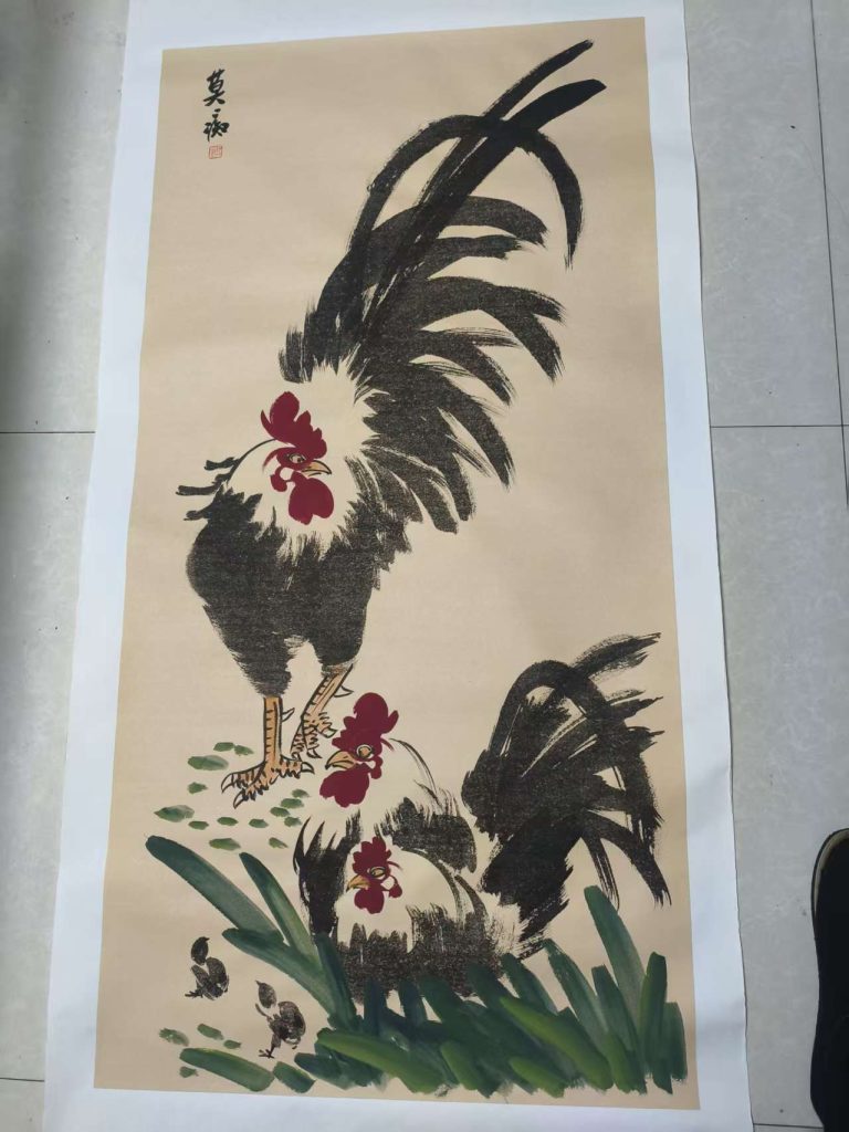 图片[1]-莫痴《雄鸡图》-嘉诚艺术