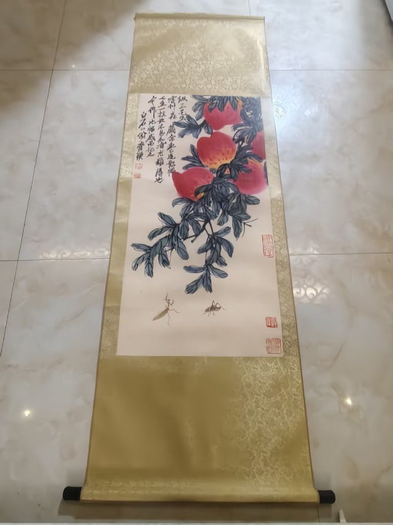 图片[1]-齐白石《寿桃》-嘉诚艺术