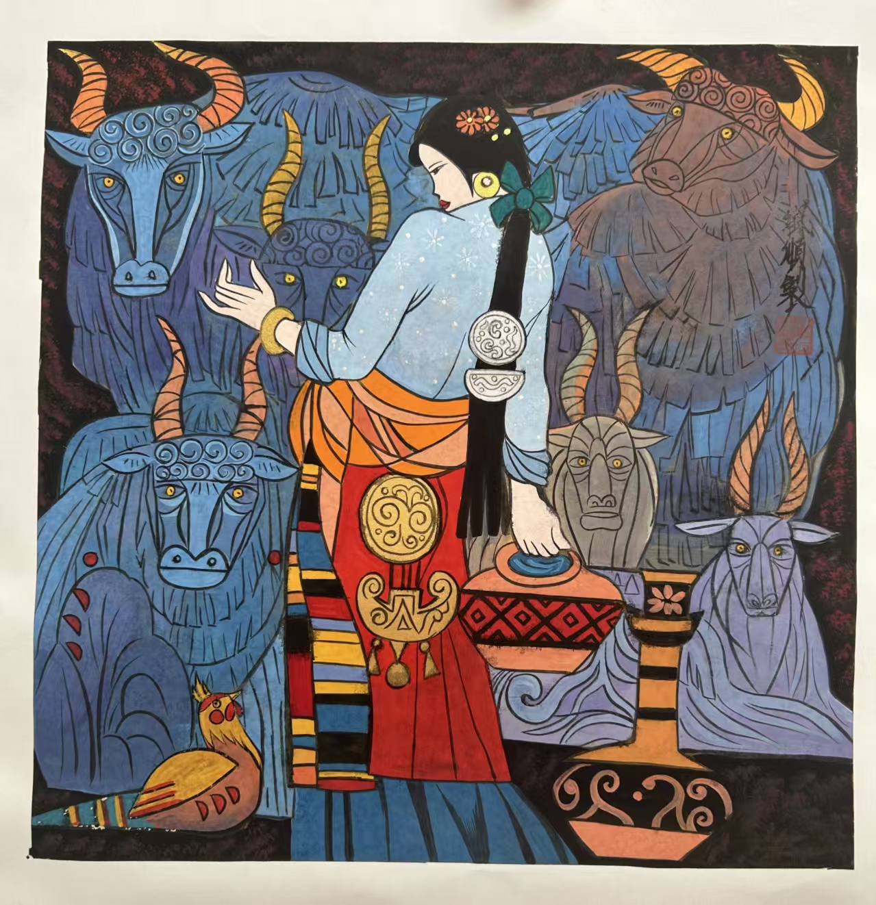 杨风顺《人物图》-嘉诚艺术