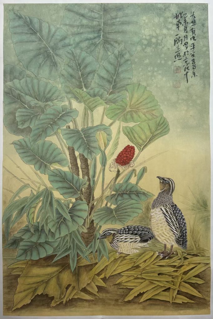 图片[1]-师立照《花鸟图》-嘉诚艺术