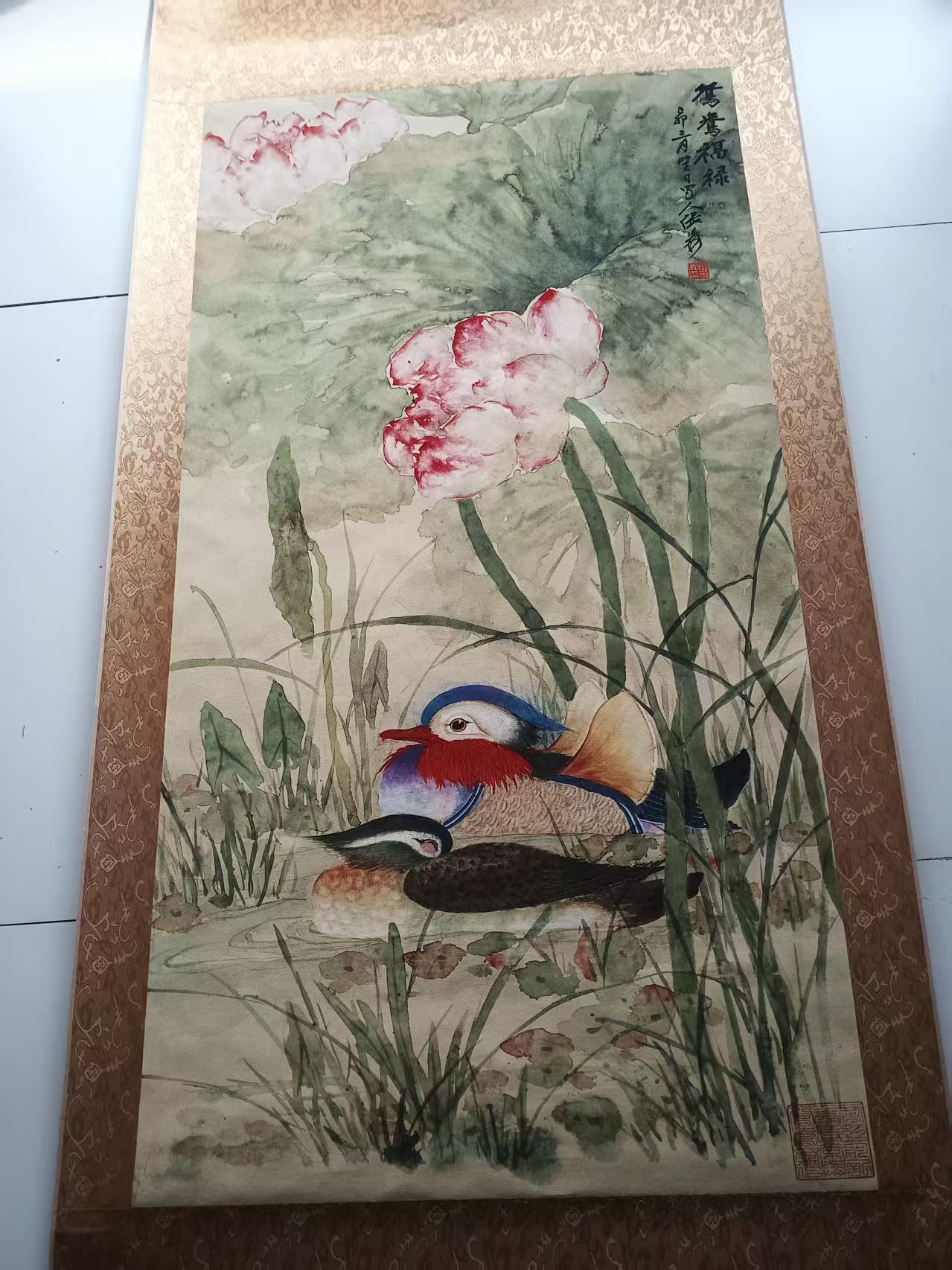 张大千《鸳鸯福禄》-嘉诚艺术