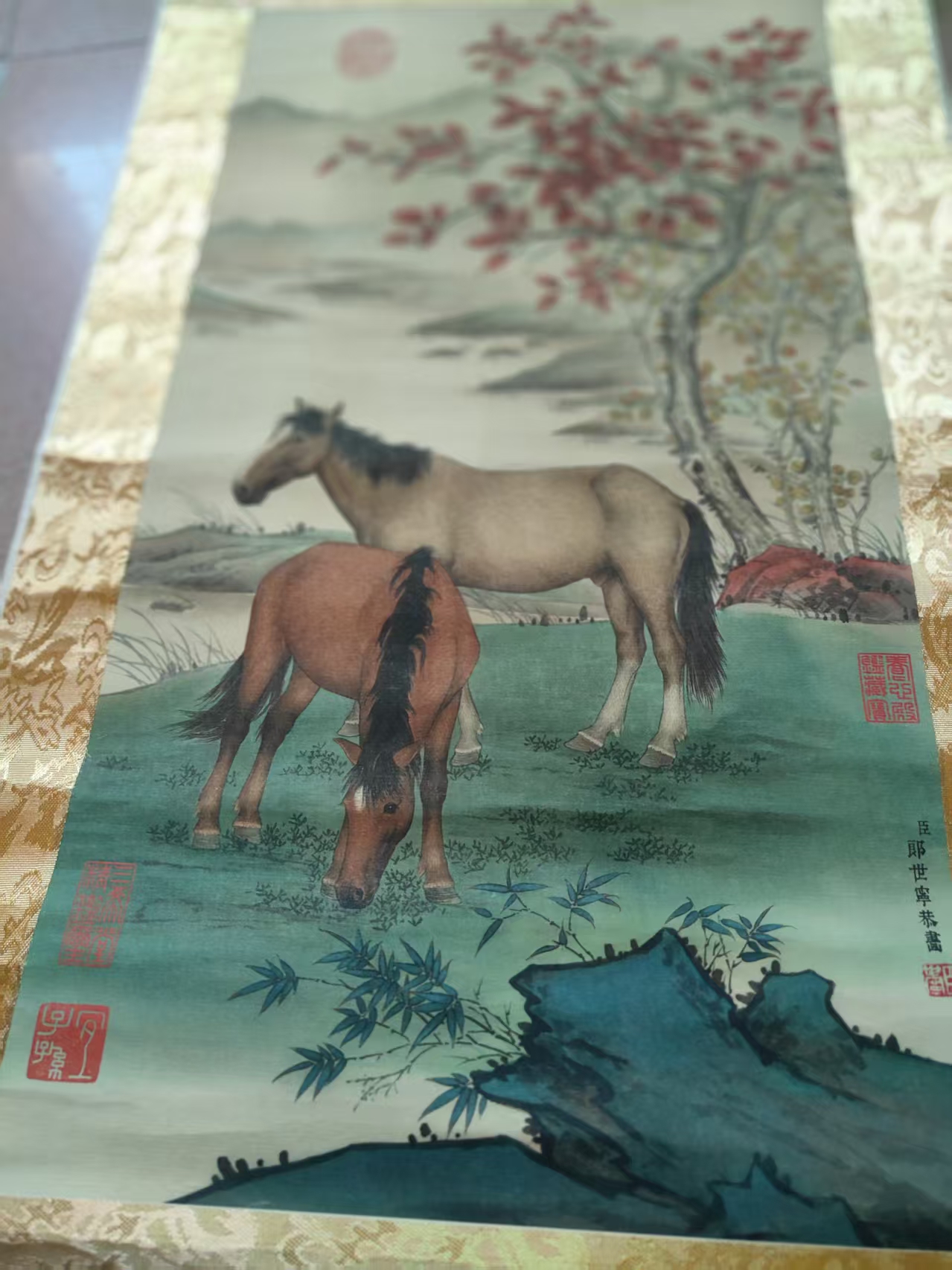 郎世宁《骏马图》-嘉诚艺术