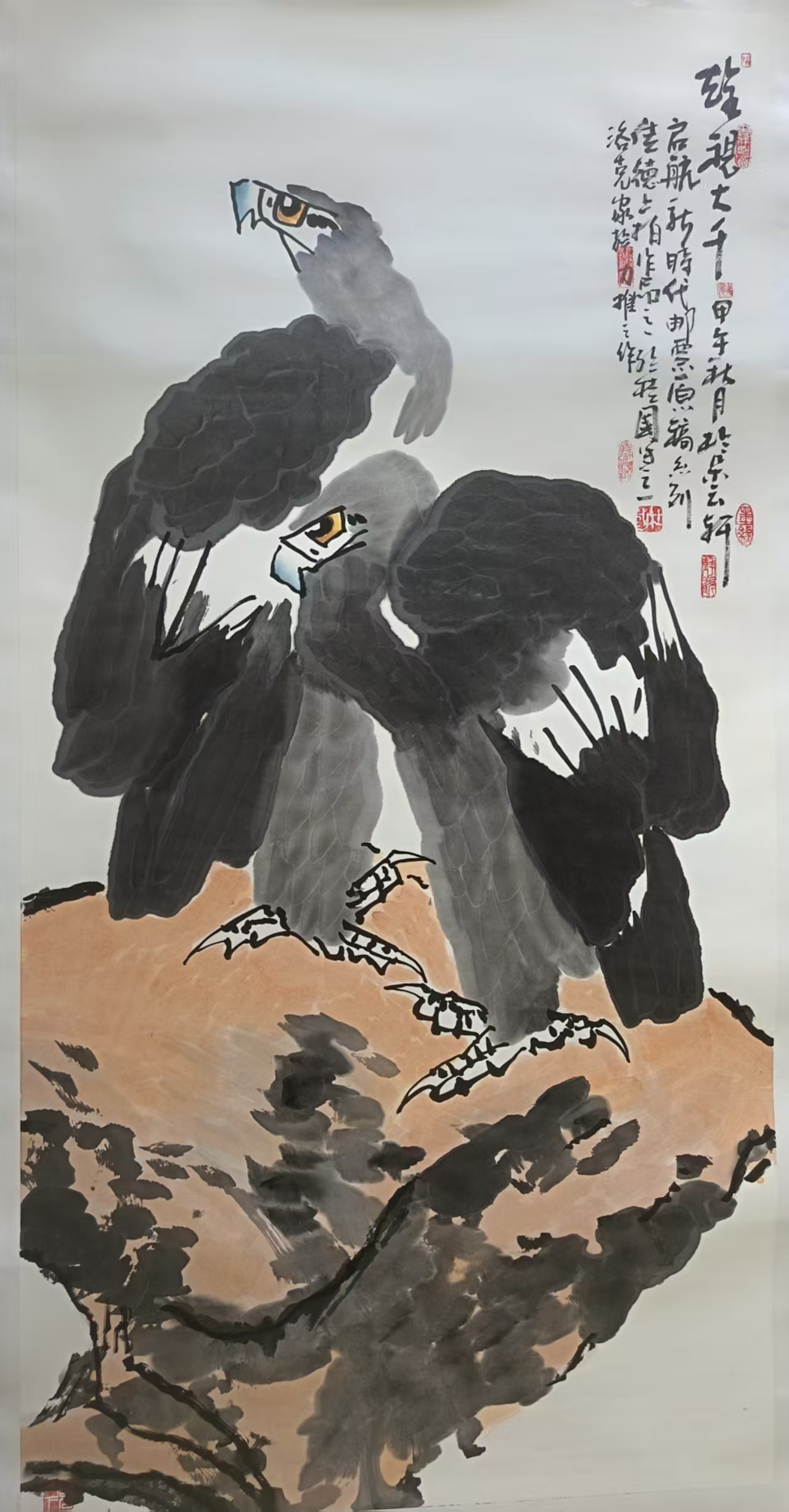 孙桂国《松鹰图》-嘉诚艺术